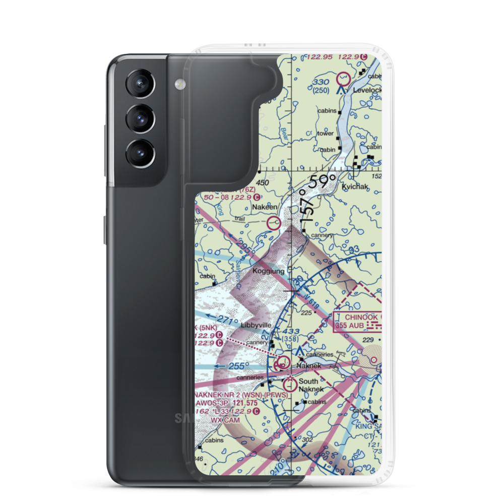 Koggiung Airport (5KO) VFR Sectional Samsung Case Samsung Galaxy S21 model shown