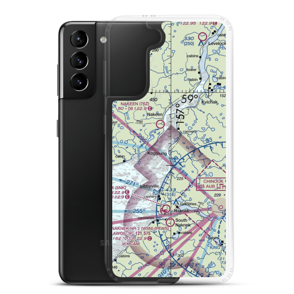 Koggiung Airport (5KO) VFR Sectional Samsung Case Samsung Galaxy S21 Plus model shown