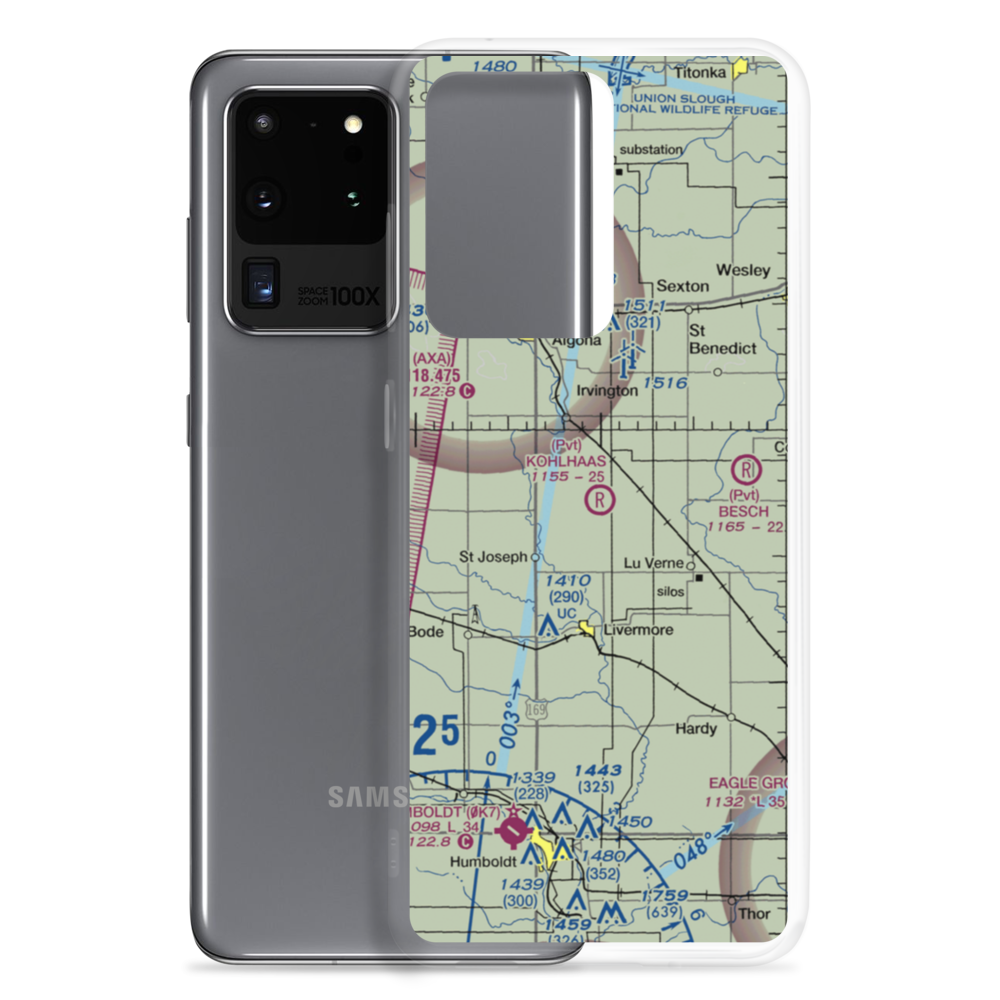 Kohlhaas Airport (IA83) VFR Sectional Samsung Case Samsung Galaxy S20 Ultra model shown