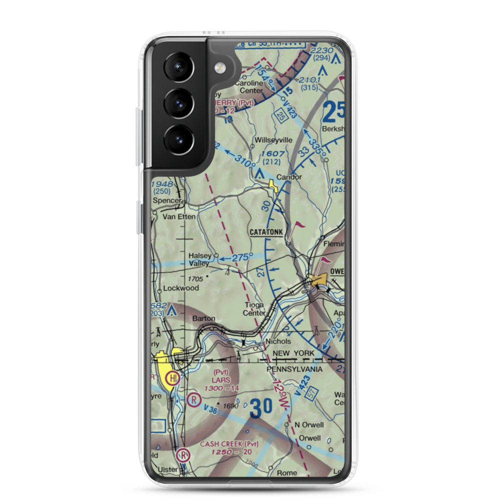 Kohn Airport (US-0048) VFR Sectional Samsung Case Samsung Galaxy S21 Plus model shown