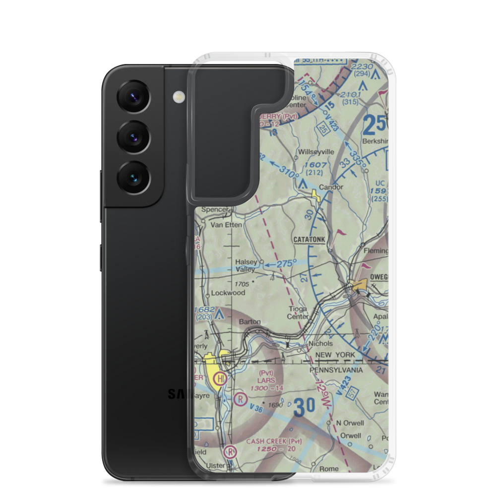 Kohn Airport (US-0048) VFR Sectional Samsung Case Samsung Galaxy S22 model shown