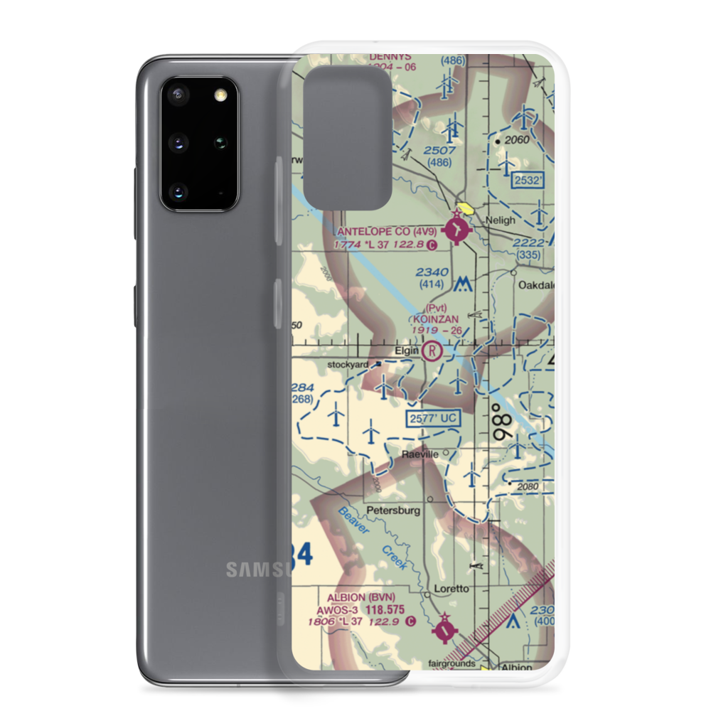 Koinzan Airport (NE44) VFR Sectional Samsung Case Samsung Galaxy S20 Plus model shown