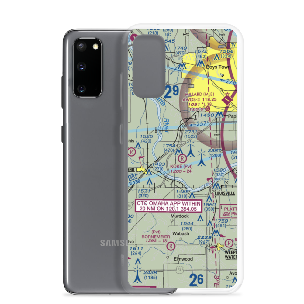 Koke Airport (NE49) VFR Sectional Samsung Case Samsung Galaxy S20 model shown