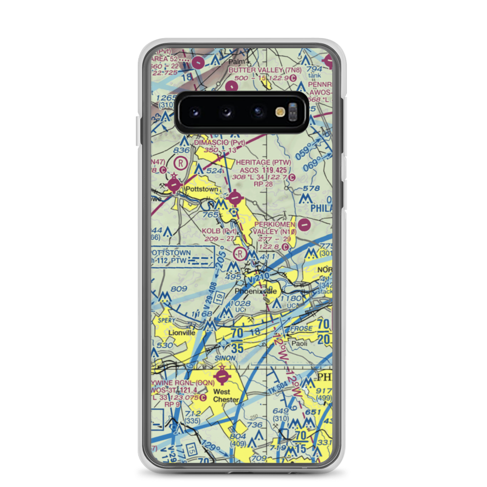 Kolb Airport (43PA) VFR Sectional Samsung Case Samsung Galaxy S10 model shown