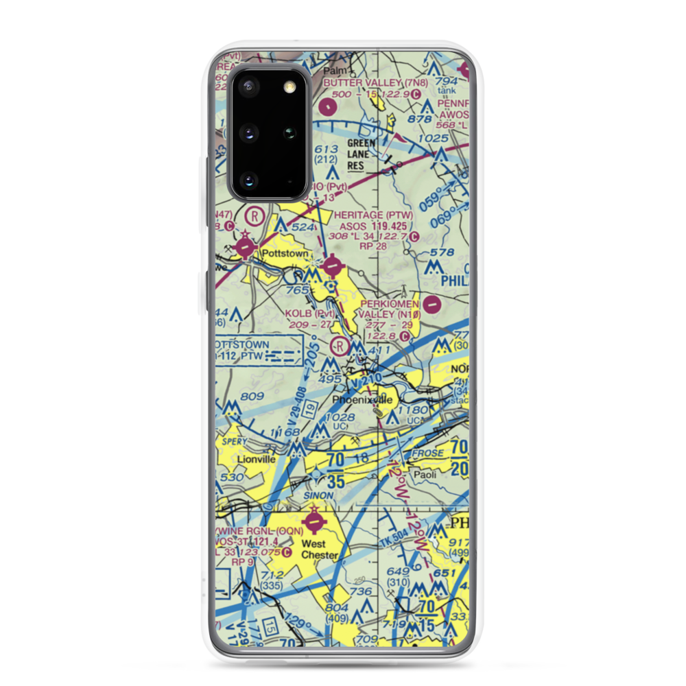 Kolb Airport (43PA) VFR Sectional Samsung Case Samsung Galaxy S20 Plus model shown