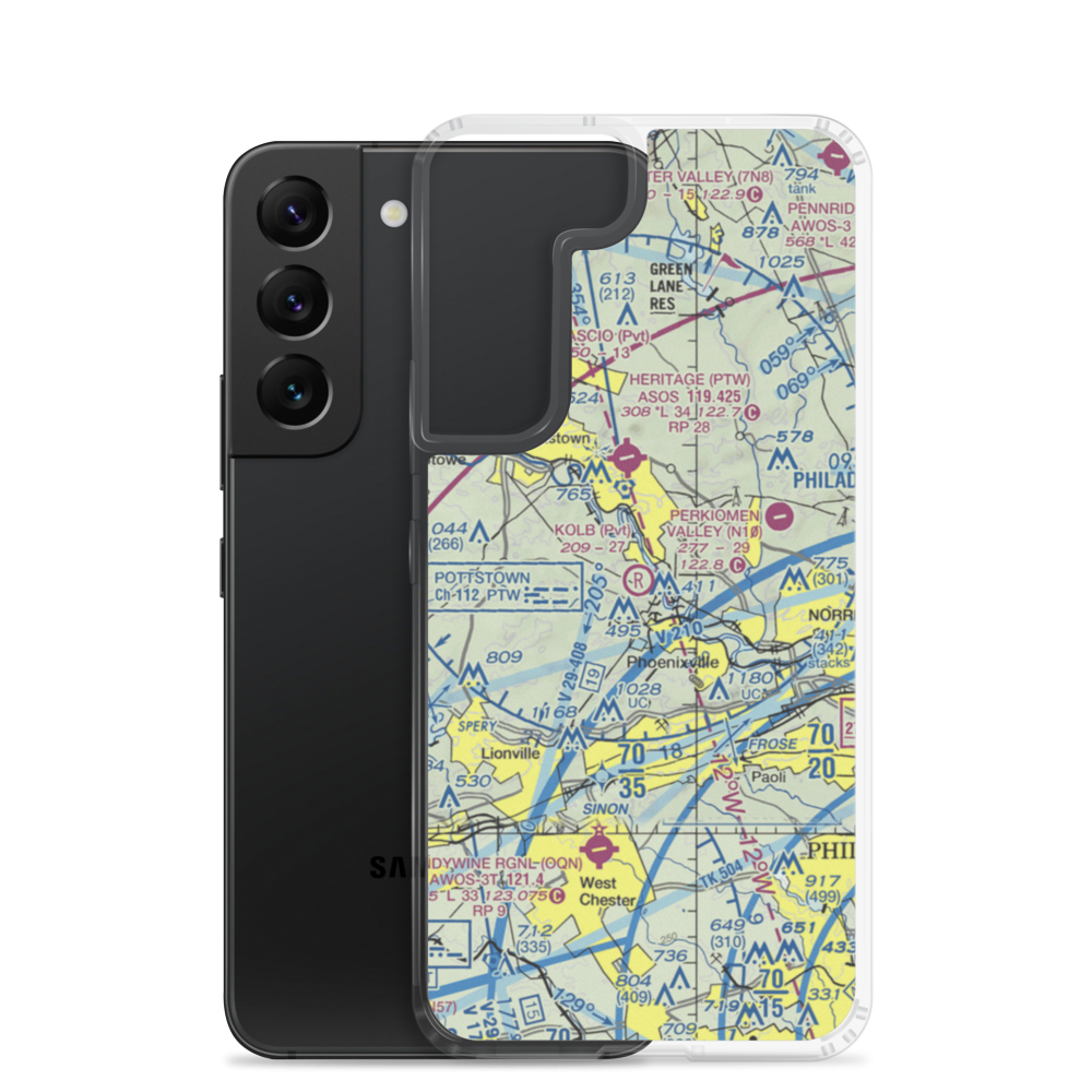 Kolb Airport (43PA) VFR Sectional Samsung Case Samsung Galaxy S22 model shown