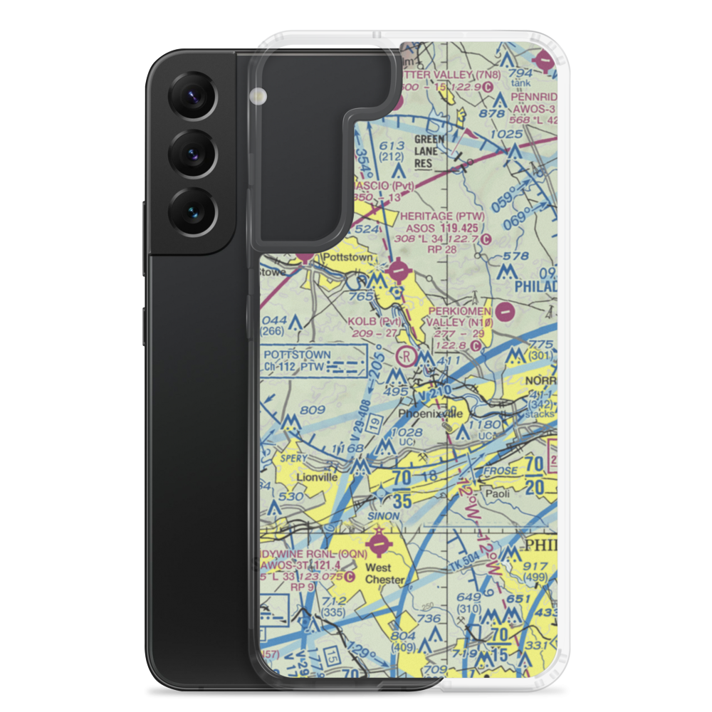Kolb Airport (43PA) VFR Sectional Samsung Case Samsung Galaxy S22 Plus model shown