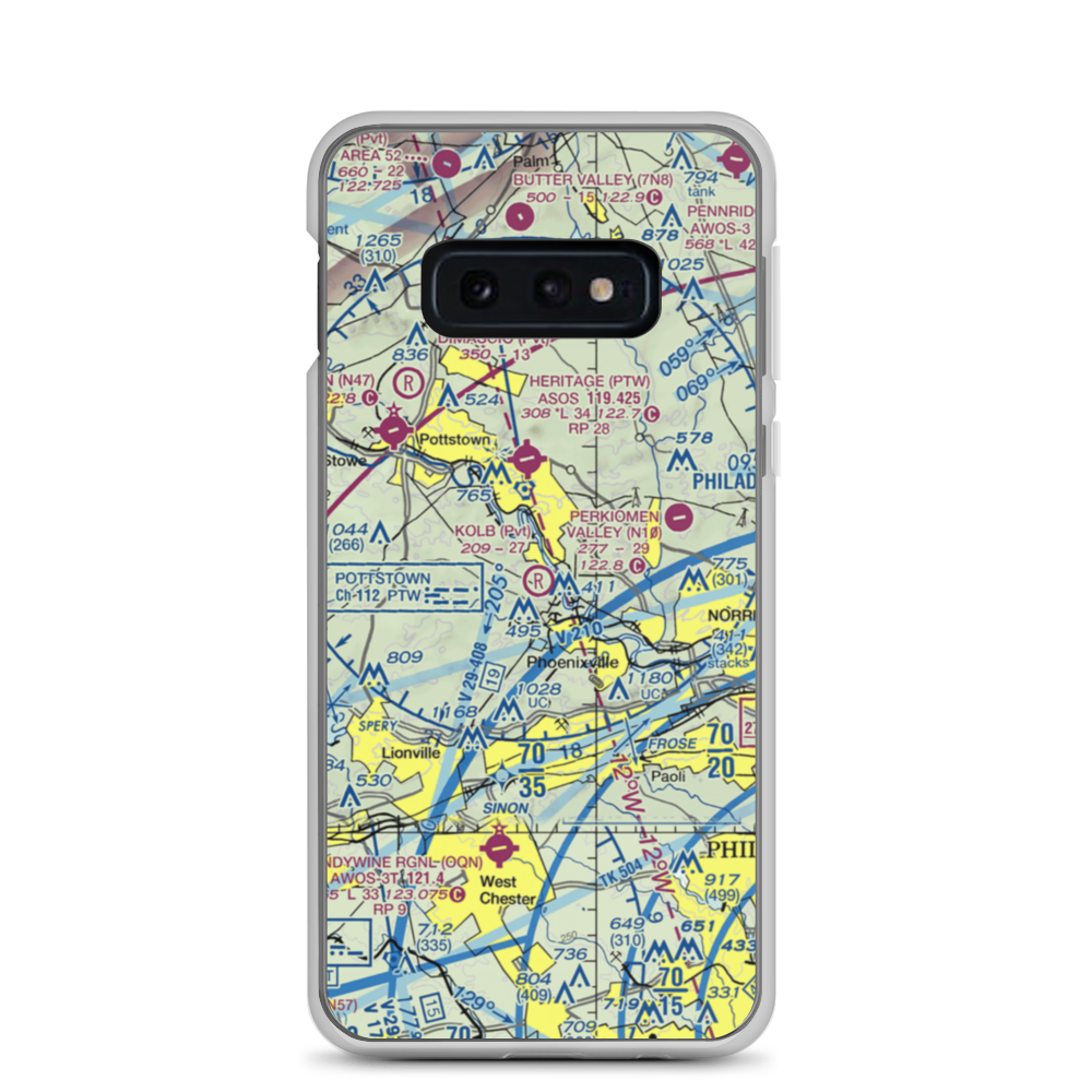 Kolb Airport (43PA) VFR Sectional Samsung Case Samsung Galaxy S10e model shown