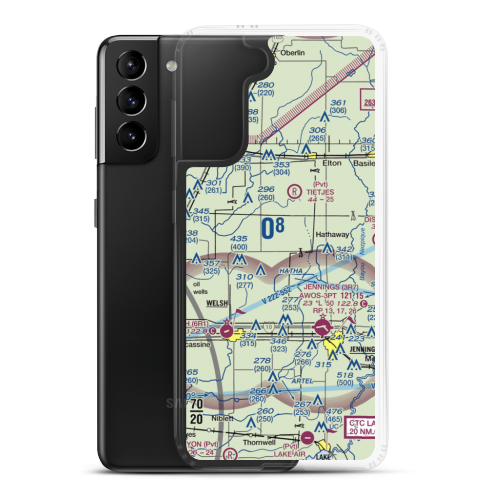 Koll Airport (8LA9) VFR Sectional Samsung Case Samsung Galaxy S21 Plus model shown