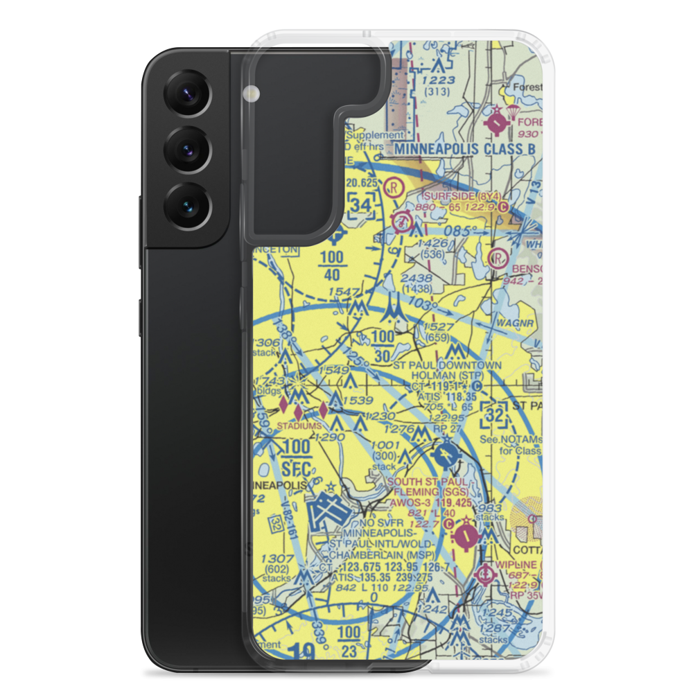 Kollar's Shoreview Marine Seaplane Base (MY21) VFR Sectional Samsung Case Samsung Galaxy S22 Plus model shown