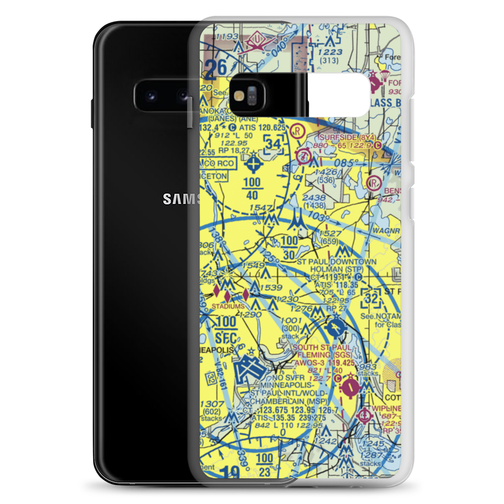 Kollar's Shoreview Marine Seaplane Base (MY21) VFR Sectional Samsung Case Samsung Galaxy S10+ model shown