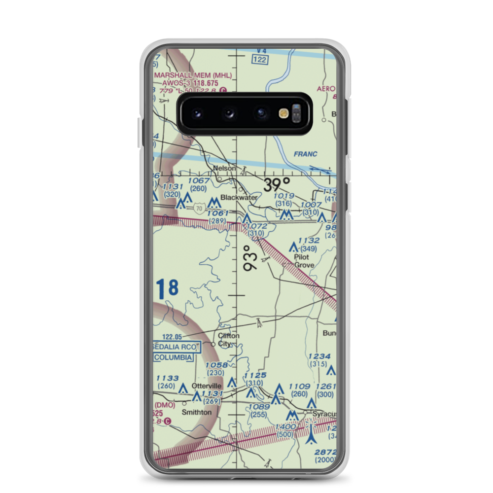 Kollmeyer Airport (OMU9) VFR Sectional Samsung Case Samsung Galaxy S10 model shown