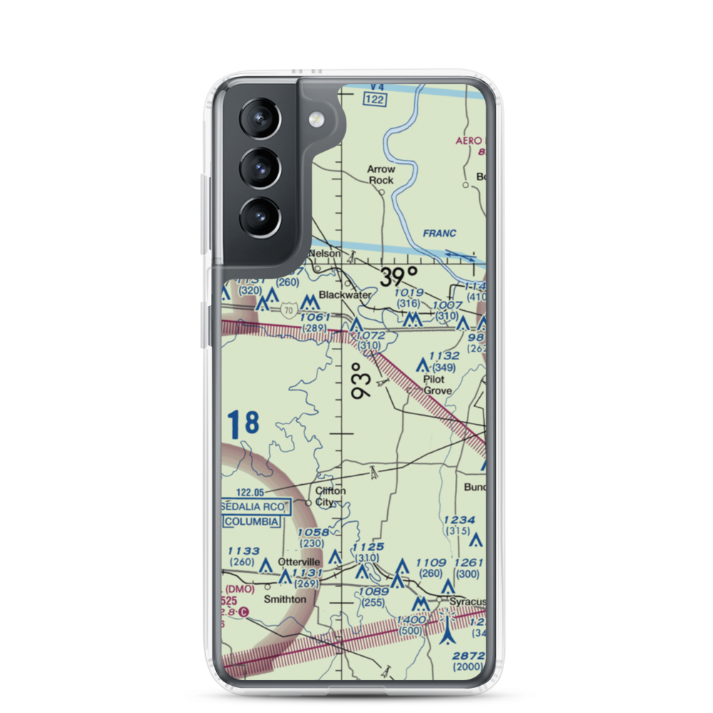 Kollmeyer Airport (OMU9) VFR Sectional Samsung Case Samsung Galaxy S21 model shown