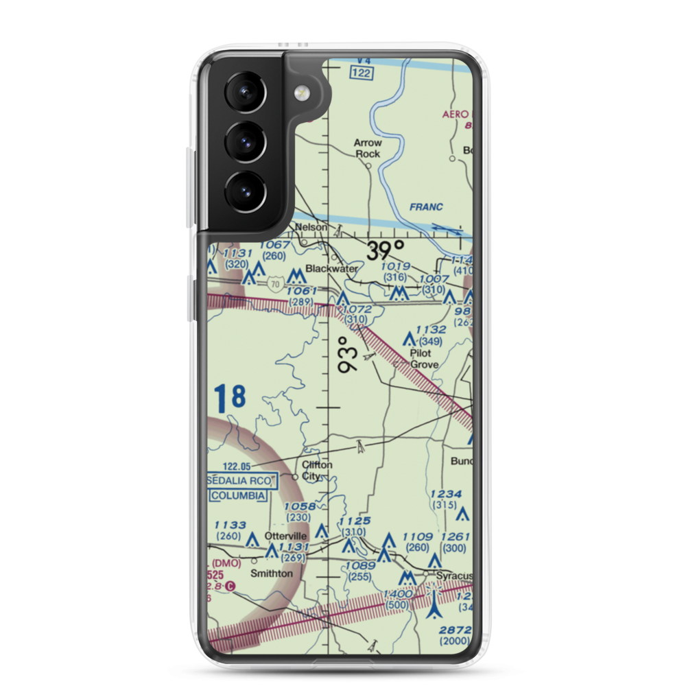 Kollmeyer Airport (OMU9) VFR Sectional Samsung Case Samsung Galaxy S21 Plus model shown