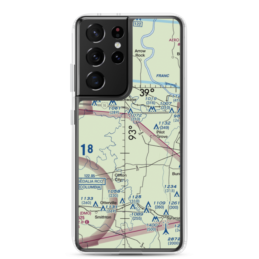 Kollmeyer Airport (OMU9) VFR Sectional Samsung Case Samsung Galaxy S21 Ultra model shown
