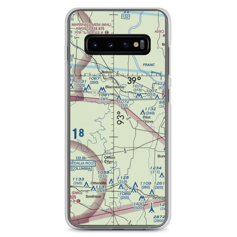 Kollmeyer Airport (OMU9) VFR Sectional Samsung Case Samsung Galaxy S10+ model shown