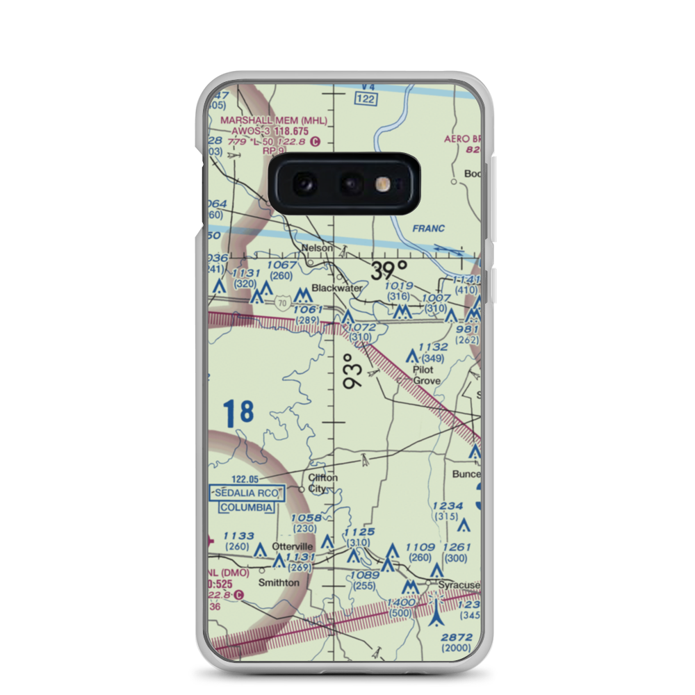 Kollmeyer Airport (OMU9) VFR Sectional Samsung Case Samsung Galaxy S10e model shown