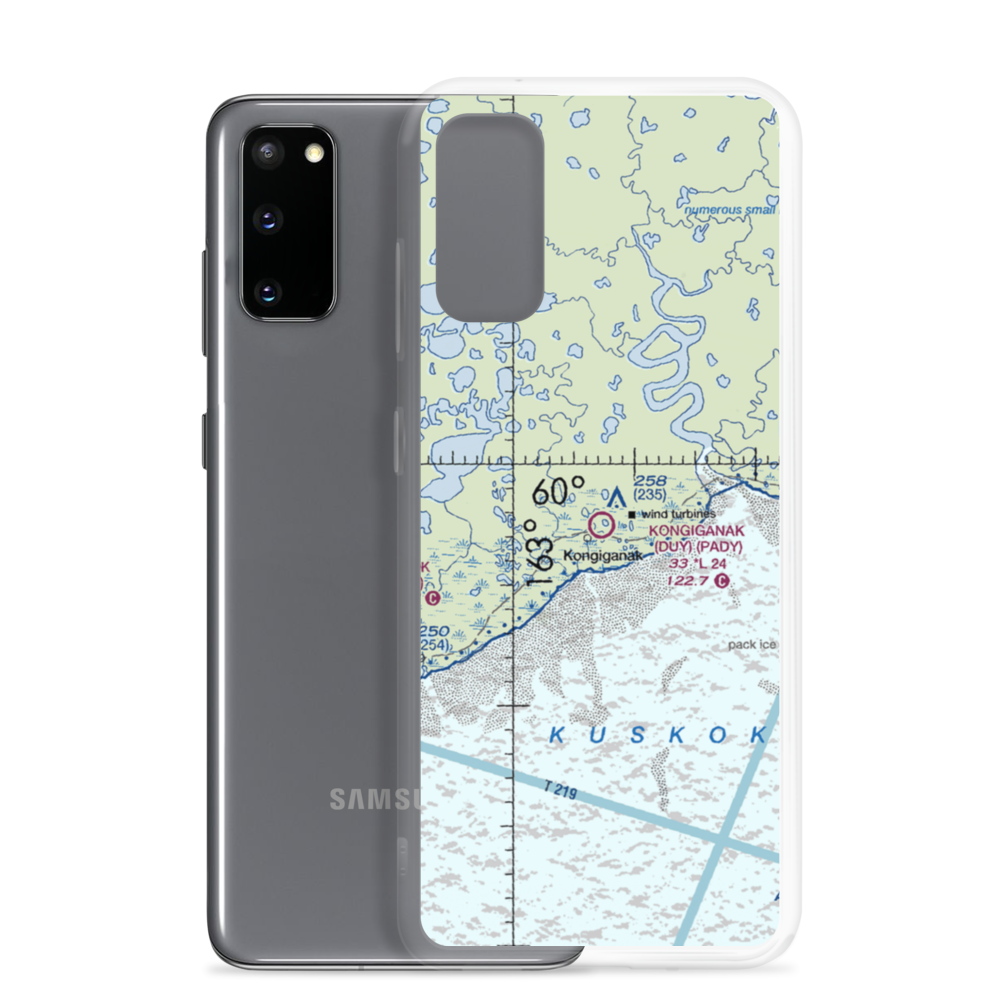 Kongiganak Airport (DUY) VFR Sectional Samsung Case Samsung Galaxy S20 model shown