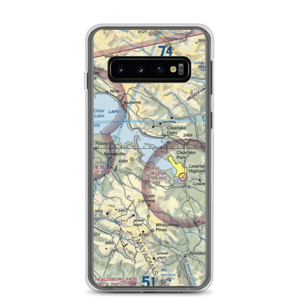 Konocti  - Clear Lake Seaplane Base (5CA9) VFR Sectional Samsung Case Samsung Galaxy S10 model shown