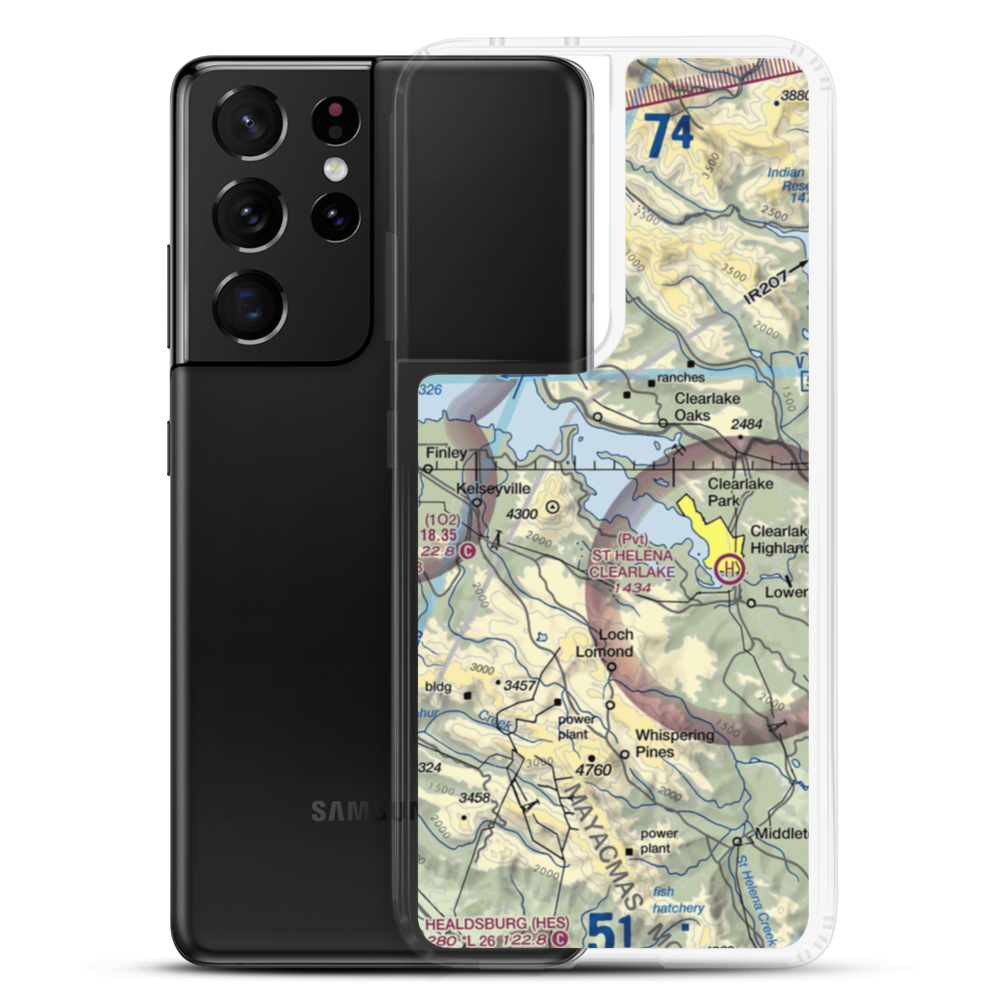 Konocti  - Clear Lake Seaplane Base (5CA9) VFR Sectional Samsung Case Samsung Galaxy S21 Ultra model shown