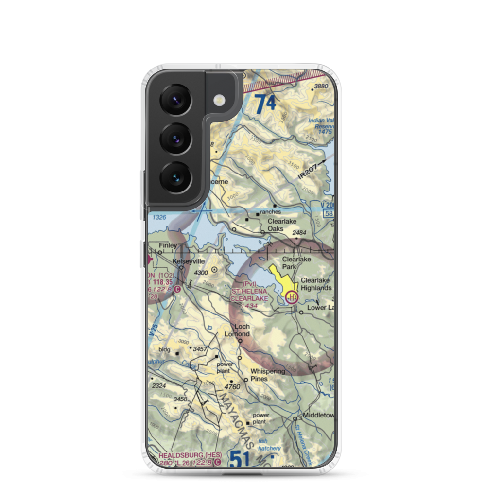 Konocti  - Clear Lake Seaplane Base (5CA9) VFR Sectional Samsung Case Samsung Galaxy S22 model shown