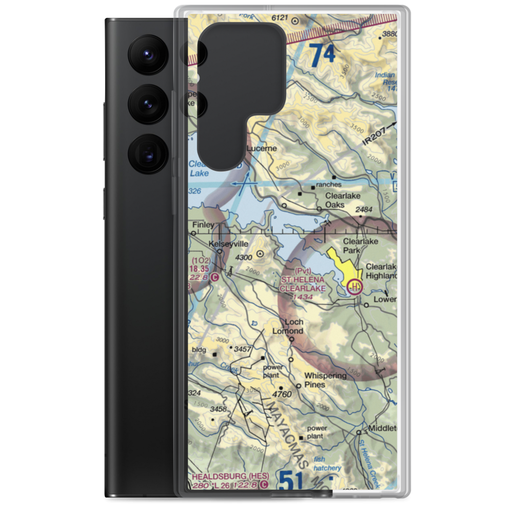 Konocti  - Clear Lake Seaplane Base (5CA9) VFR Sectional Samsung Case Samsung Galaxy S22 Ultra model shown