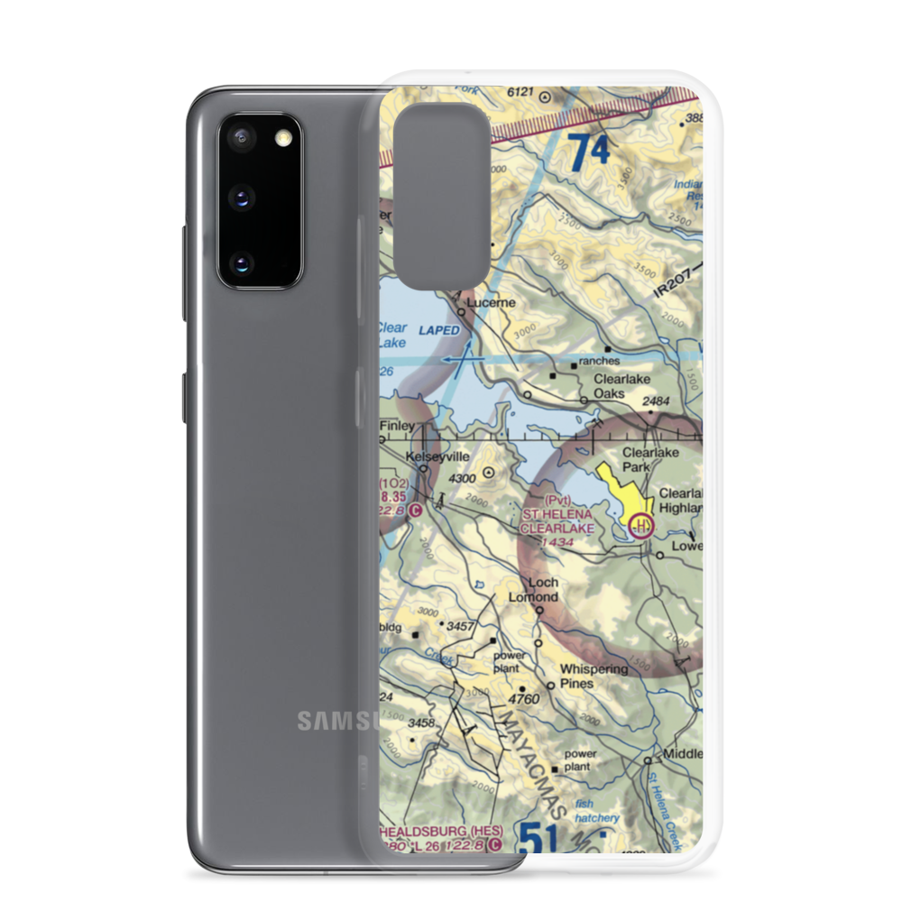 Konocti  - Clear Lake Seaplane Base (5CA9) VFR Sectional Samsung Case Samsung Galaxy S20 model shown