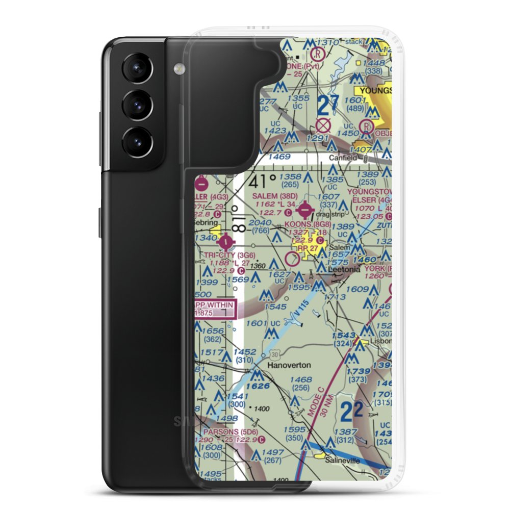 Koons Airport (8G8) VFR Sectional Samsung Case Samsung Galaxy S21 Plus model shown