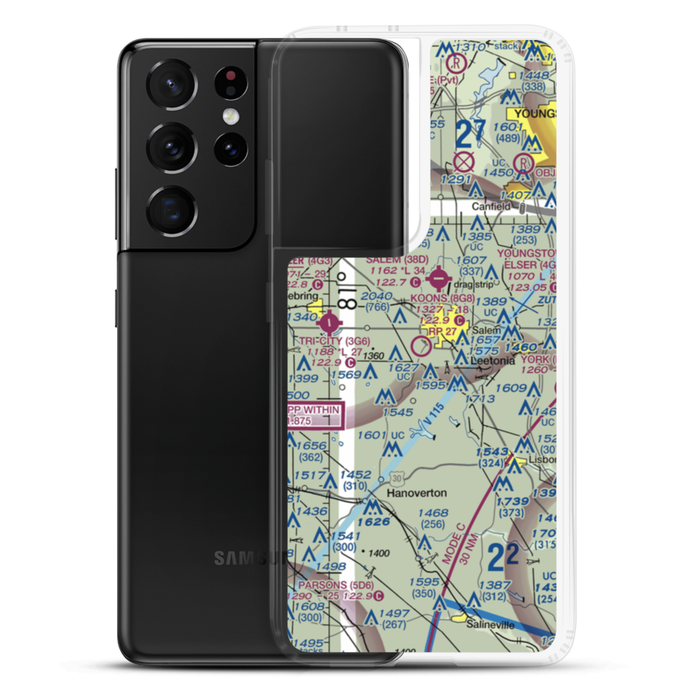 Koons Airport (8G8) VFR Sectional Samsung Case Samsung Galaxy S21 Ultra model shown