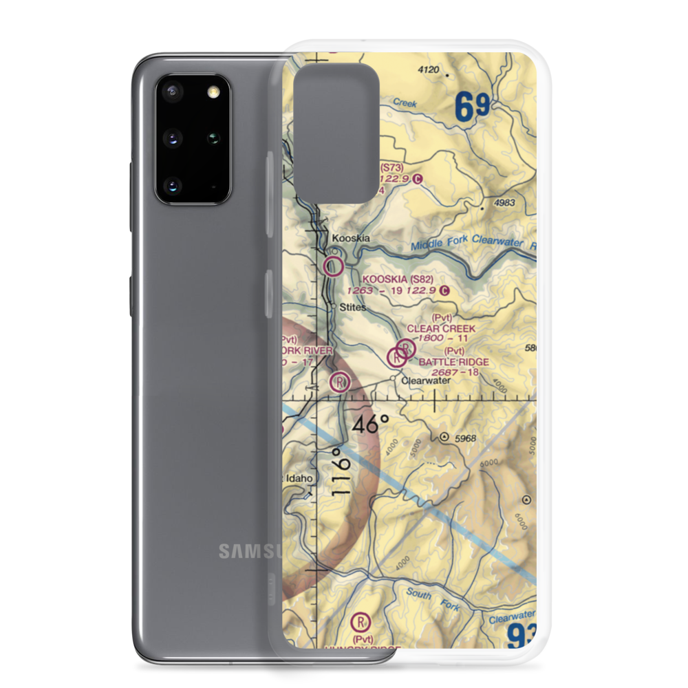 Kooskia (Clear Creek Int) Airport (79ID) VFR Sectional Samsung Case Samsung Galaxy S20 Plus model shown