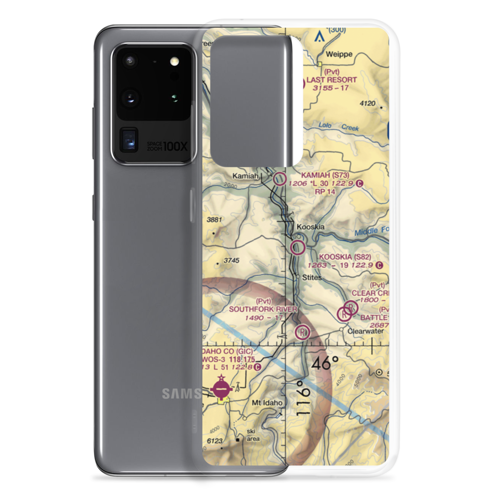 Kooskia Municipal Airport (S82) VFR Sectional Samsung Case Samsung Galaxy S20 Ultra model shown