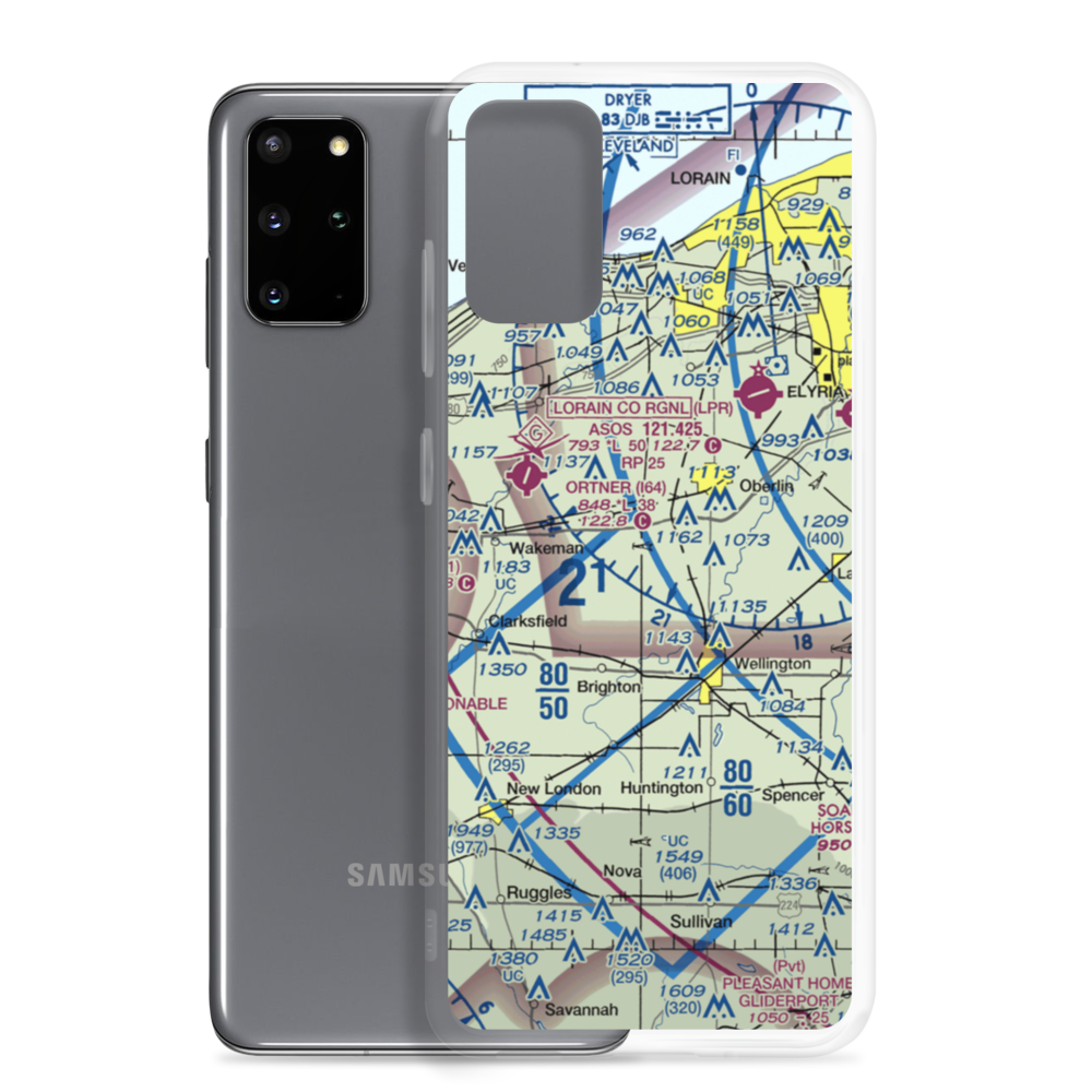 Kosik Private Airport (17OH) VFR Sectional Samsung Case Samsung Galaxy S20 Plus model shown