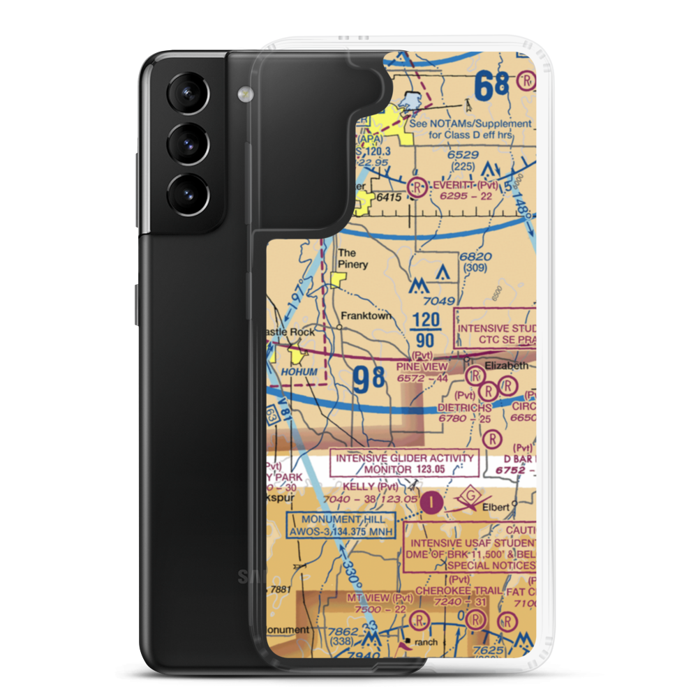 Kostroski Airport (43CO) VFR Sectional Samsung Case Samsung Galaxy S21 Plus model shown