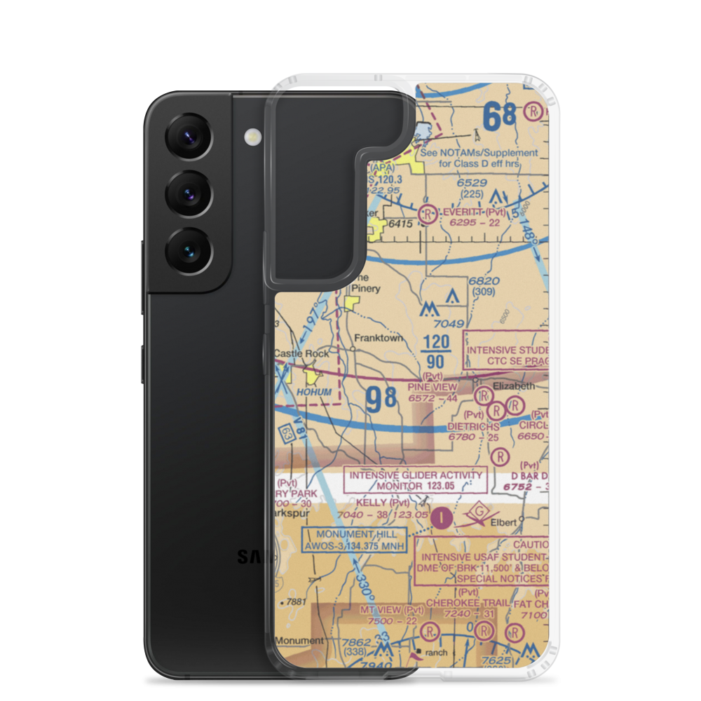 Kostroski Airport (43CO) VFR Sectional Samsung Case Samsung Galaxy S22 model shown