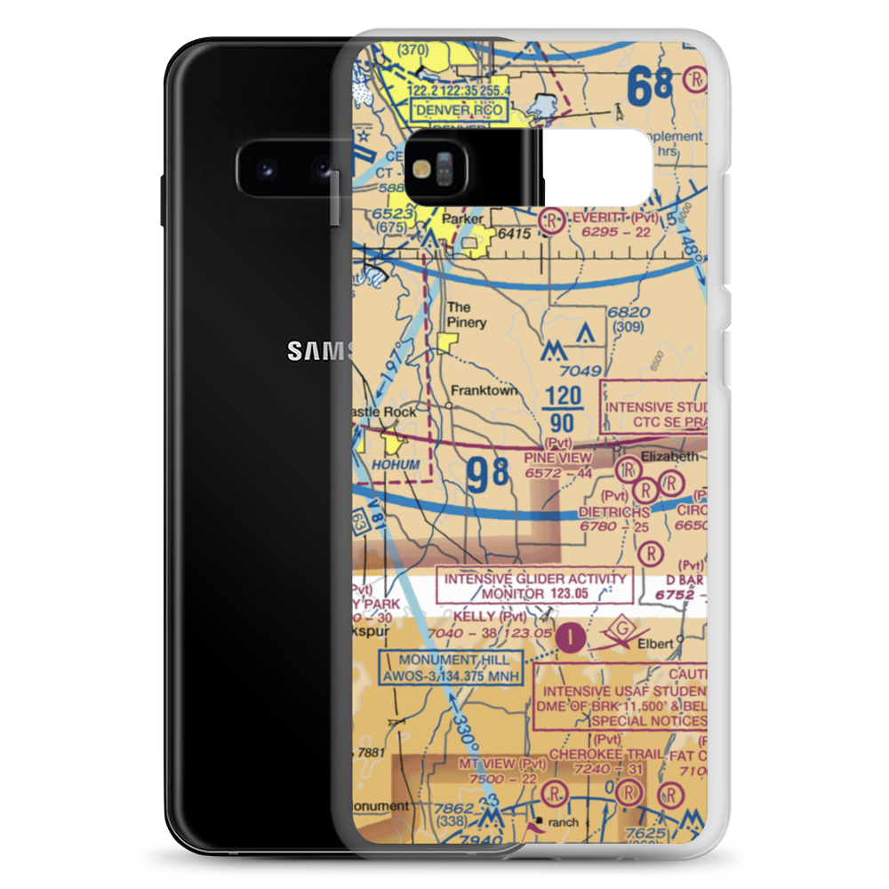 Kostroski Airport (43CO) VFR Sectional Samsung Case Samsung Galaxy S10+ model shown