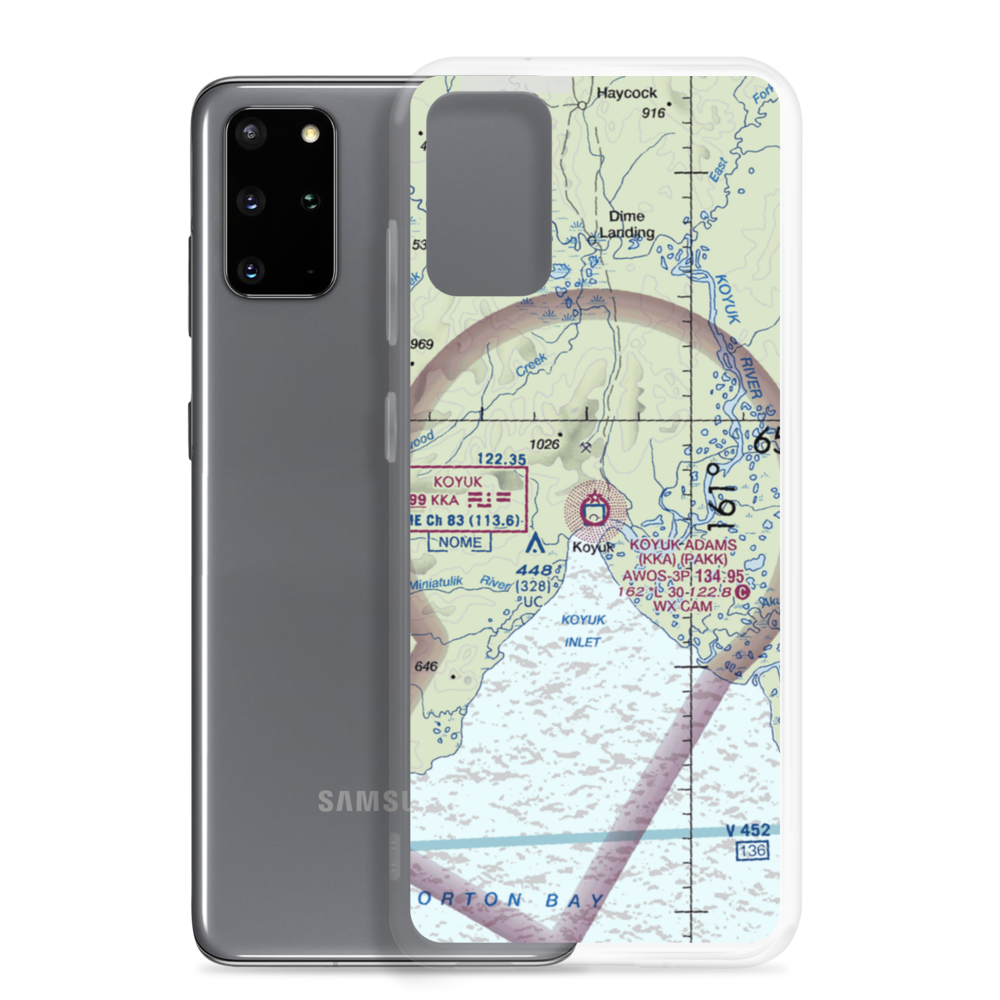 Koyuk Alfred Adams Airport (KKA) VFR Sectional Samsung Case Samsung Galaxy S20 Plus model shown
