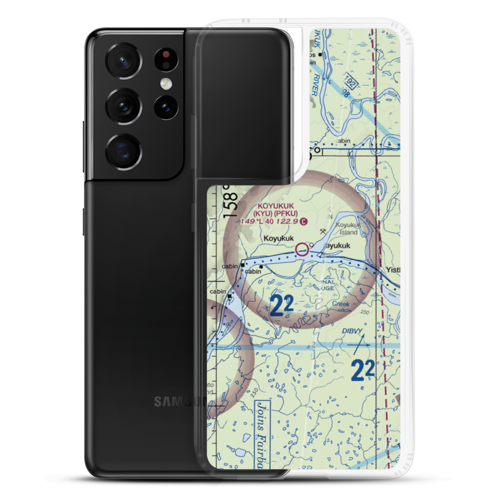 Koyukuk Airport (KYU) VFR Sectional Samsung Case Samsung Galaxy S21 Ultra model shown