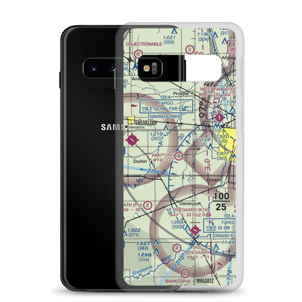 Kraft Airport (2ND0) VFR Sectional Samsung Case Samsung Galaxy S10 model shown
