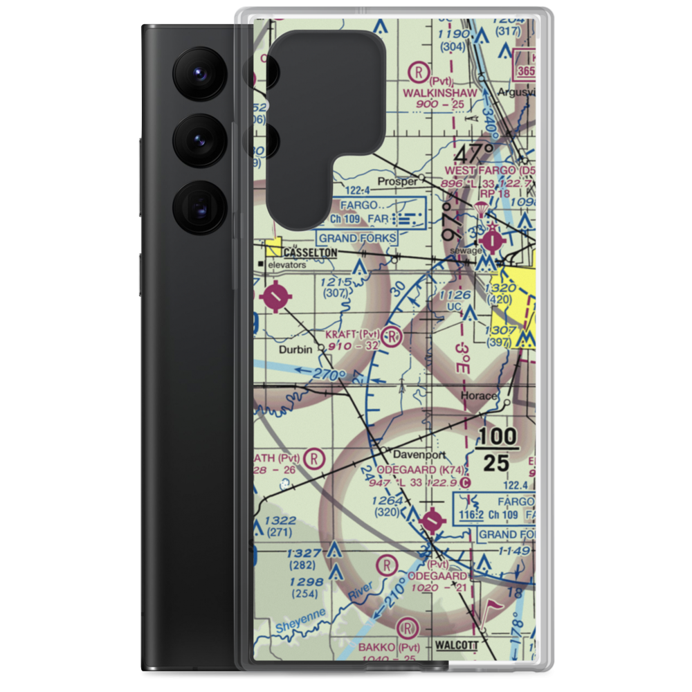 Kraft Airport (2ND0) VFR Sectional Samsung Case Samsung Galaxy S22 Ultra model shown