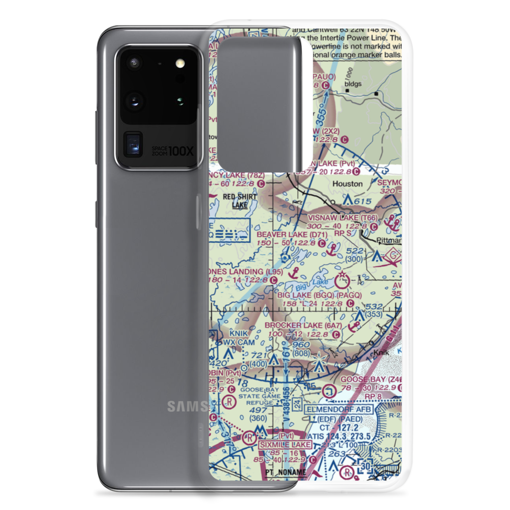 Kramer Airport (AK86) VFR Sectional Samsung Case Samsung Galaxy S20 Ultra model shown