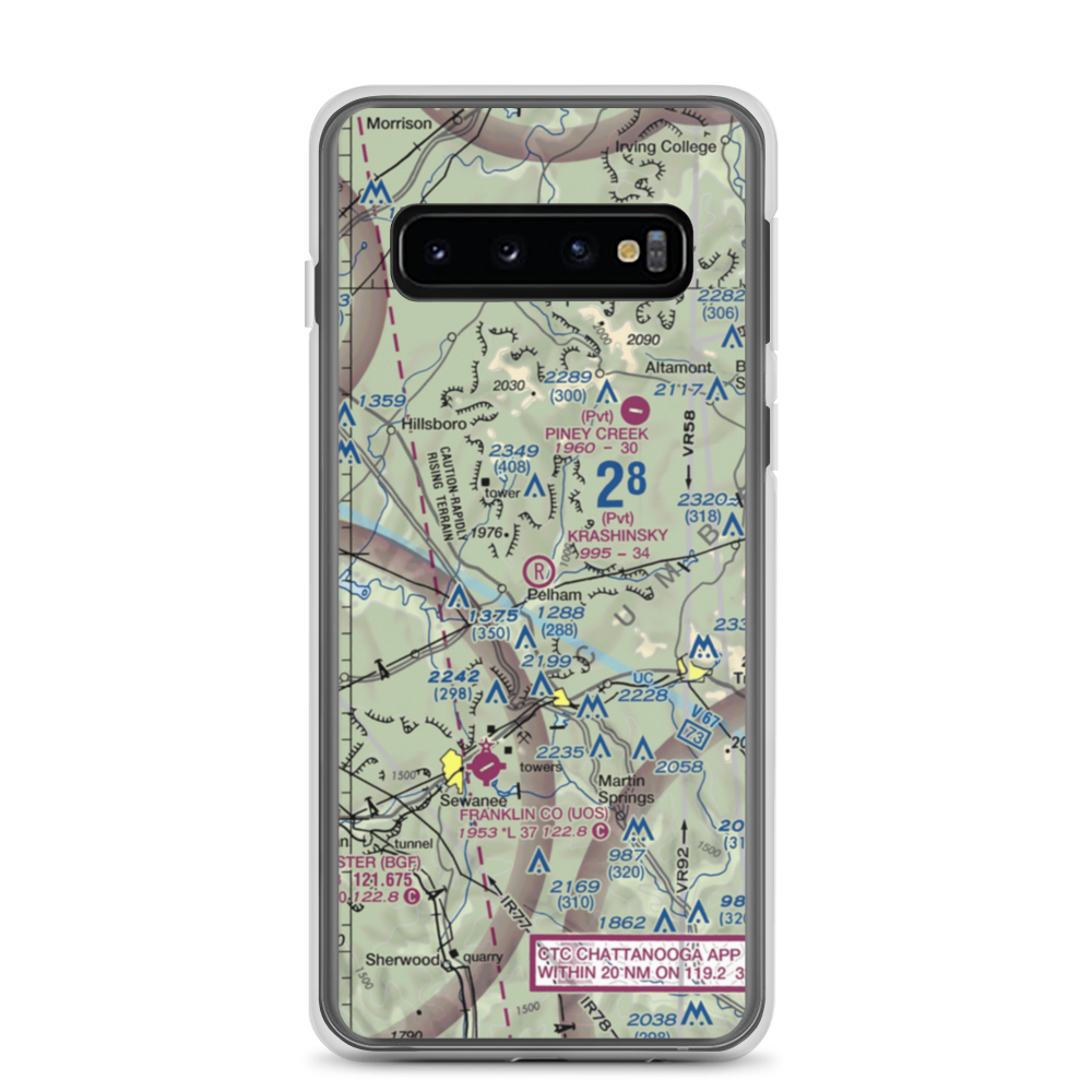 Krashinsky Airfield (7TN1) VFR Sectional Samsung Case Samsung Galaxy S10 model shown