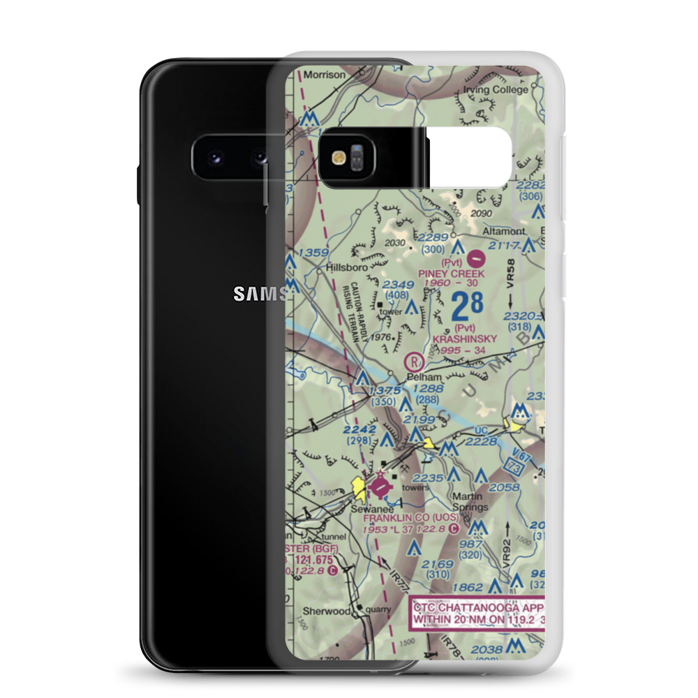 Krashinsky Airfield (7TN1) VFR Sectional Samsung Case Samsung Galaxy S10 model shown