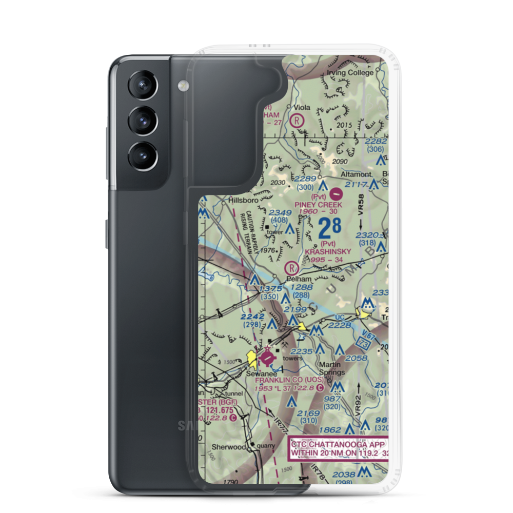 Krashinsky Airfield (7TN1) VFR Sectional Samsung Case Samsung Galaxy S21 model shown