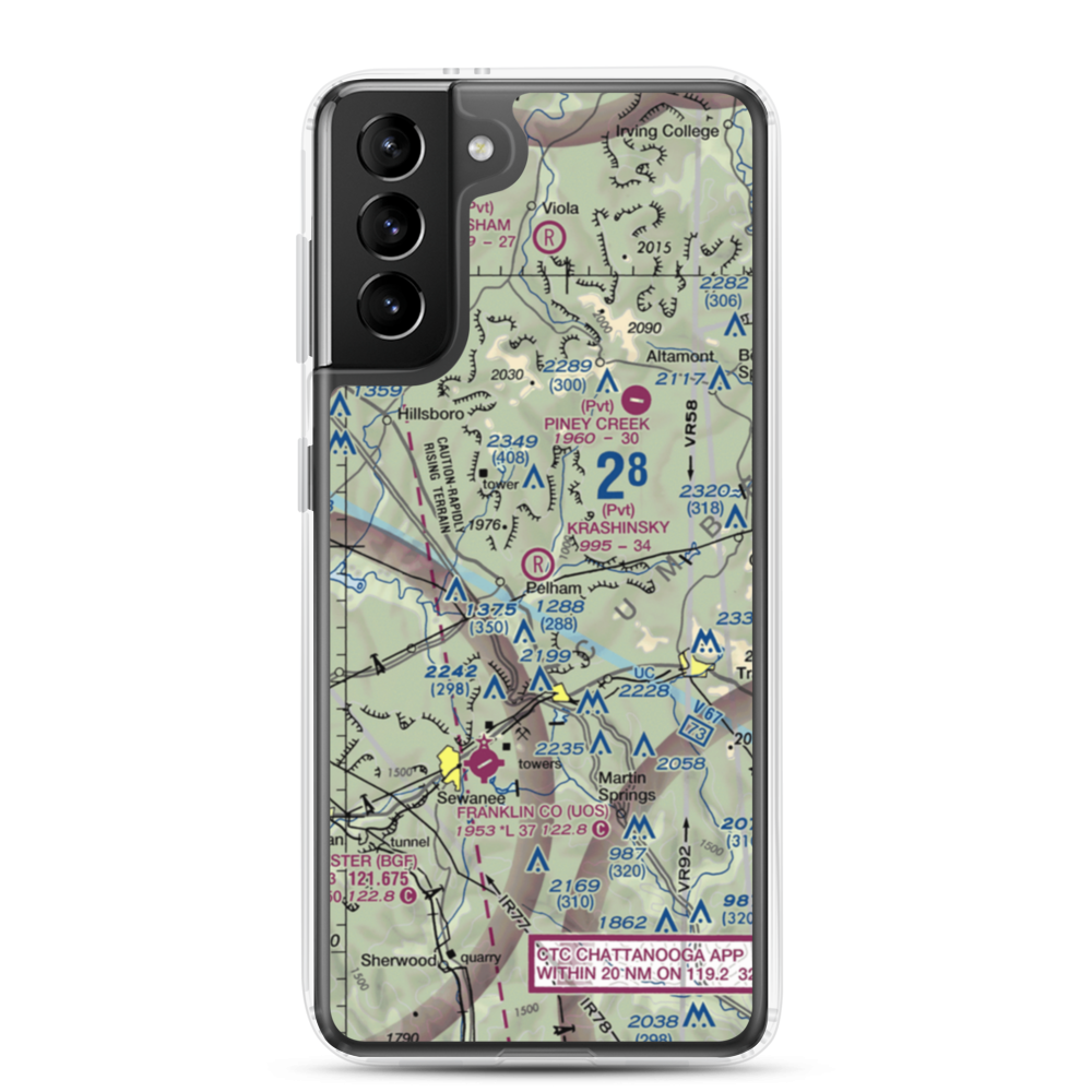 Krashinsky Airfield (7TN1) VFR Sectional Samsung Case Samsung Galaxy S21 Plus model shown