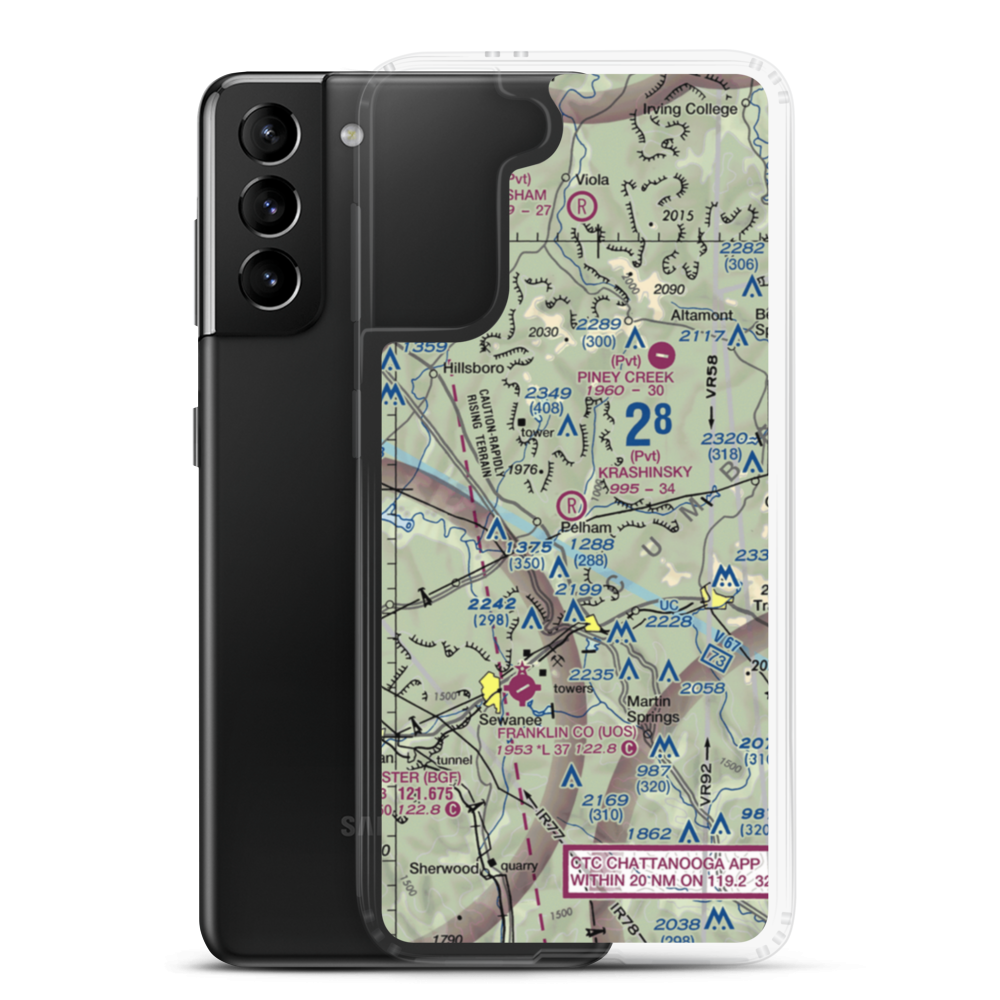 Krashinsky Airfield (7TN1) VFR Sectional Samsung Case Samsung Galaxy S21 Plus model shown