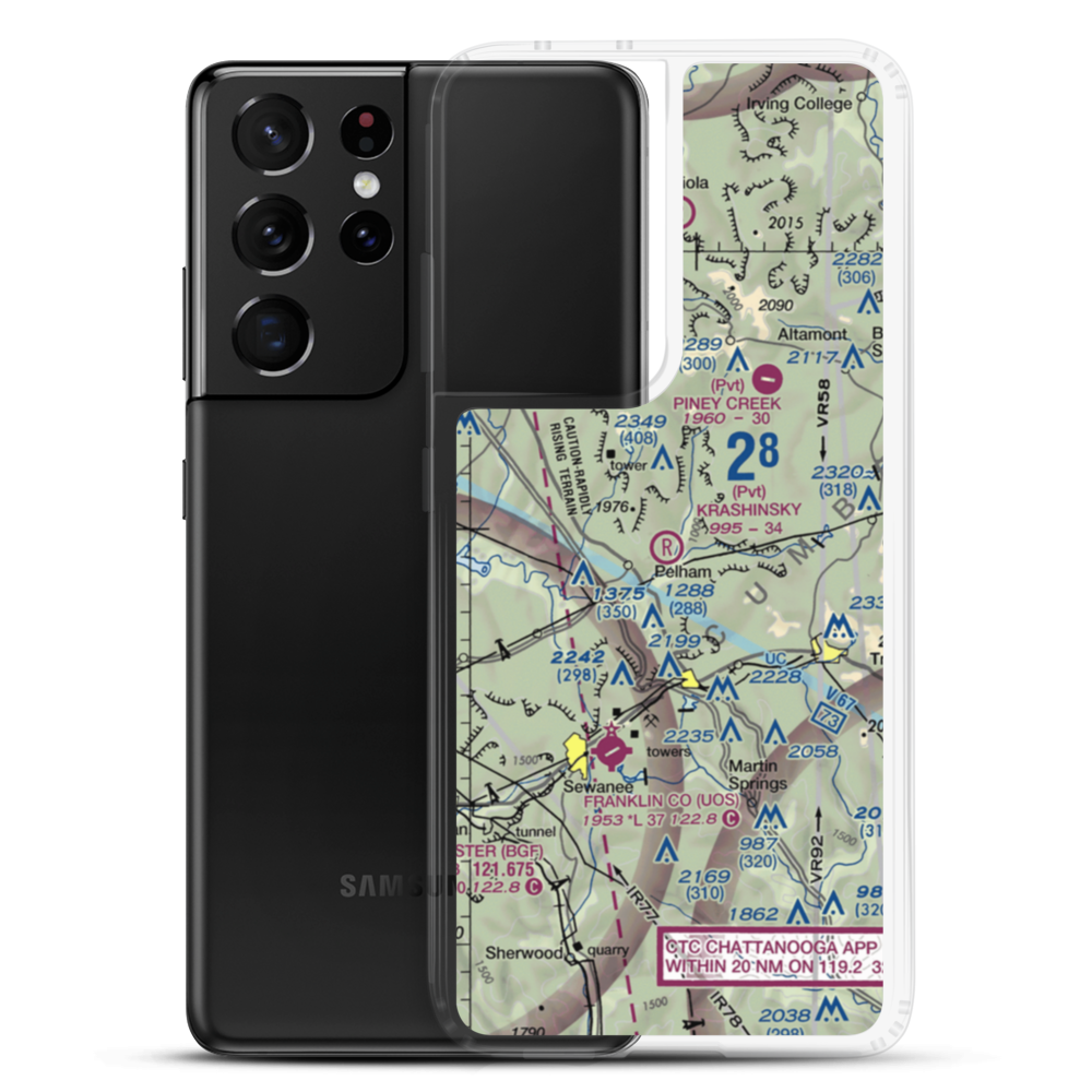 Krashinsky Airfield (7TN1) VFR Sectional Samsung Case Samsung Galaxy S21 Ultra model shown