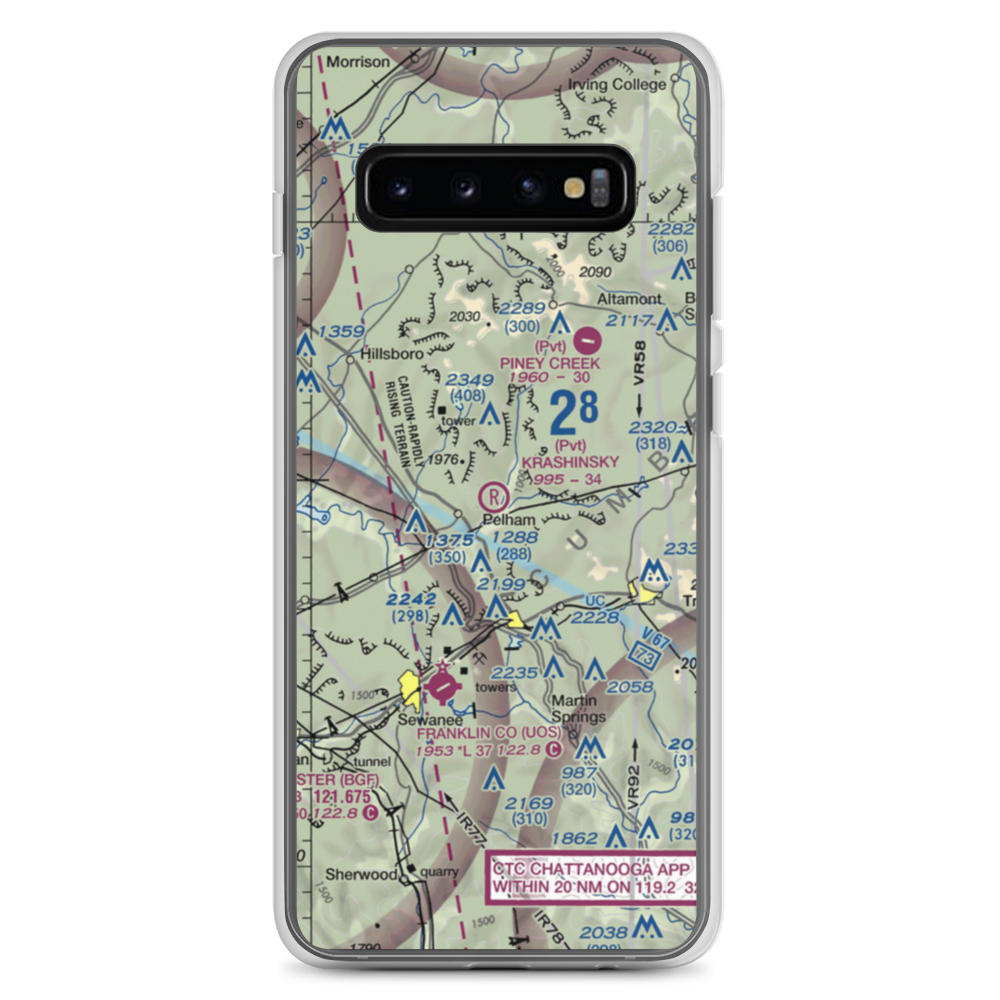 Krashinsky Airfield (7TN1) VFR Sectional Samsung Case Samsung Galaxy S10+ model shown