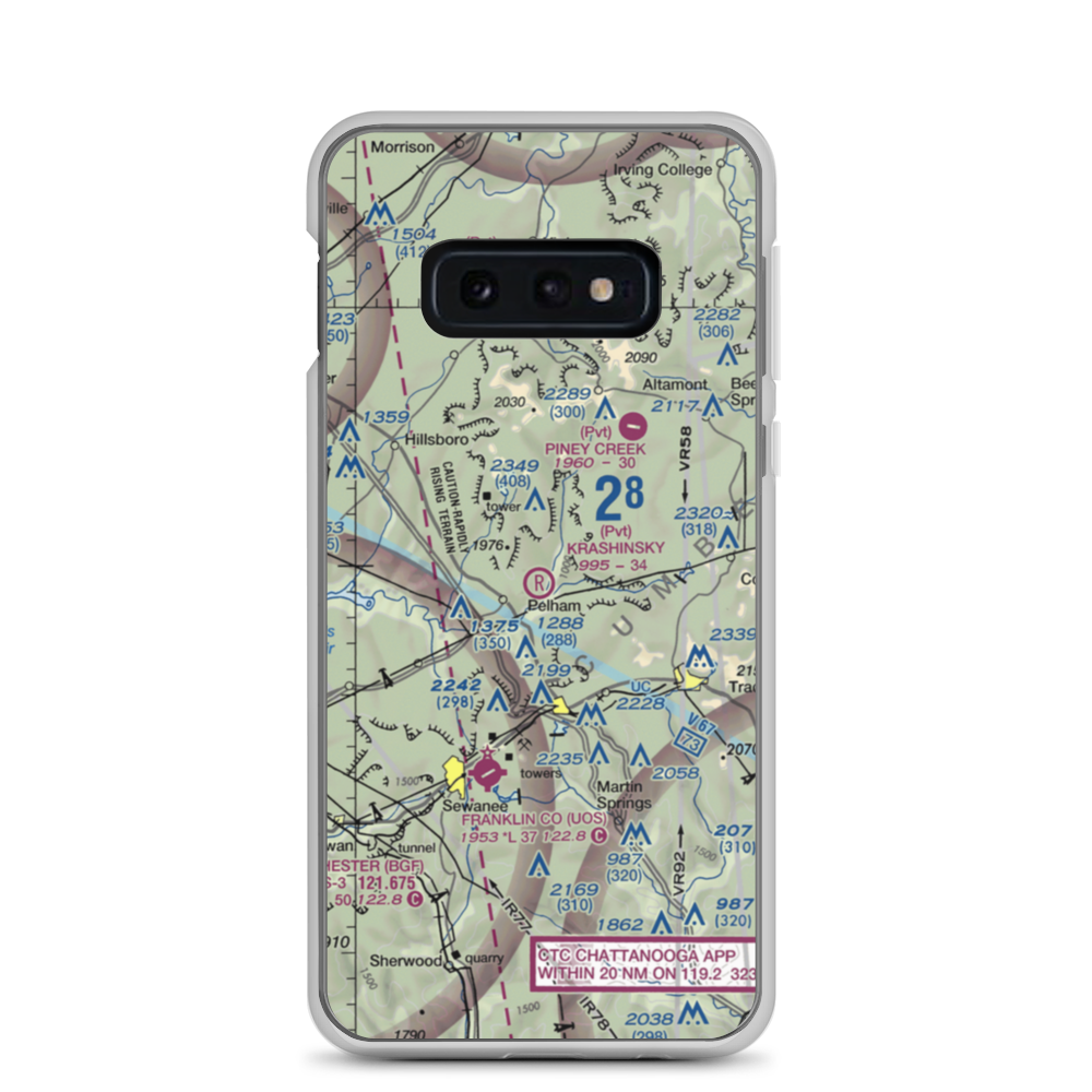 Krashinsky Airfield (7TN1) VFR Sectional Samsung Case Samsung Galaxy S10e model shown
