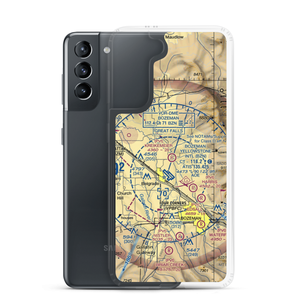 Kreikemeier Airport (4MT1) VFR Sectional Samsung Case Samsung Galaxy S21 model shown