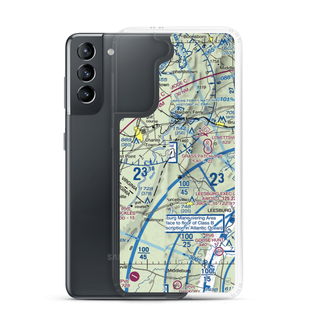 Krens Farm Airport (14VA) VFR Sectional Samsung Case Samsung Galaxy S21 model shown